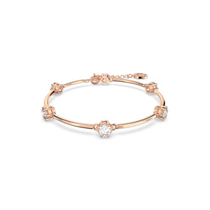 Swarovski Constella Bangle, Round Cut, White, Rose Gold-Tone Plated