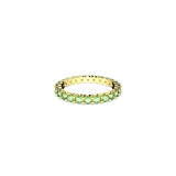 Swarovski Matrix Ring, Round Cut, Green, Gold-Tone Plated