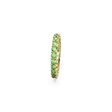 Swarovski Matrix Ring, Round Cut, Green, Gold-Tone Plated