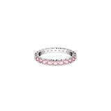 Swarovski Matrix Ring, Round Cut, Pink, Rhodium Plated