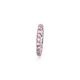 Swarovski Matrix Ring, Round Cut, Pink, Rhodium Plated