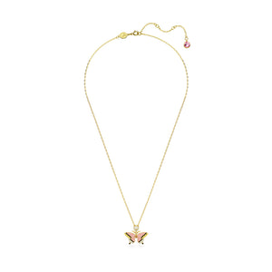 Swarovski Idyllia Pendant, Butterfly, Multicolored, Gold-Tone Plated