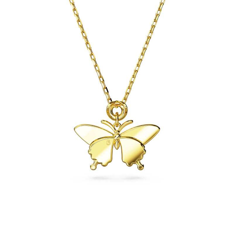 Swarovski Idyllia Pendant, Butterfly, Multicolored, Gold-Tone Plated