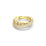 Swarovski Rota Cocktail Ring, Mixed Cuts, White, Gold-Tone Plated