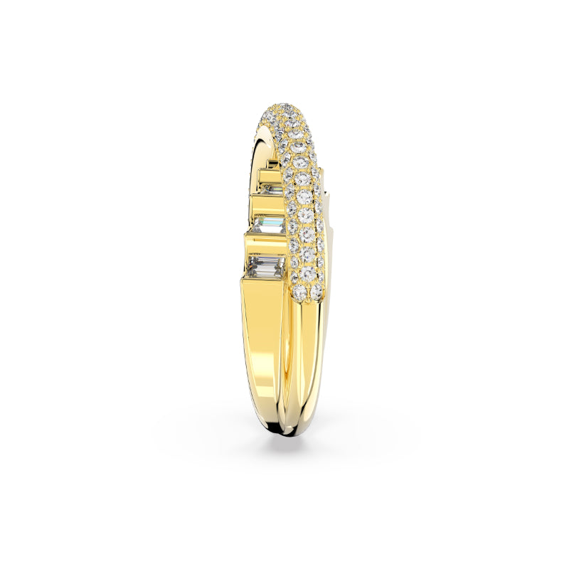 Swarovski Rota Cocktail Ring, Mixed Cuts, White, Gold-Tone Plated