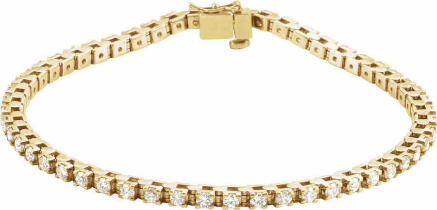 14K Yellow 2 1/8 CTW Diamond Line 7 Bracelet