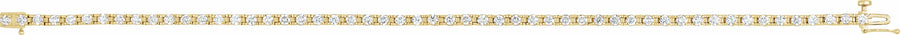 14K Yellow 2 1/8 CTW Diamond Line 7 Bracelet