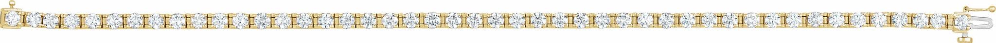 14K Yellow 4 3/4 CTW Diamond Line 7 Bracelet