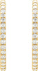 14K Yellow 3 CTW Diamond Inside-Outside Hinged 35.3 mm Hoop Earrings