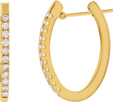 14K Yellow 1/3 CTW Diamond 20 mm Hoop Earrings