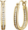 14K Yellow 1/3 CTW Diamond Inside-Outside 13.7 mm Hoop Earrings