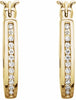 14K Yellow 1/3 CTW Diamond Inside-Outside 13.7 mm Hoop Earrings