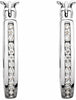 14K White 1/3 CTW Diamond Inside-Outside 13.7 mm Hoop Earrings