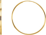 14K Yellow 24 mm Endless Hoop Earrings