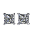 14K White 3/4 CTW Diamond Stud Earrings