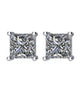 14K White 3/4 CTW Diamond Stud Earrings