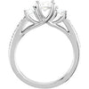 14K White 7/8 CTW Diamond Engagement Ring