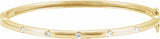 14K Yellow 1/4 CTW Diamond Bangle Bracelet