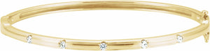 14K Yellow 1/4 CTW Diamond Bangle Bracelet