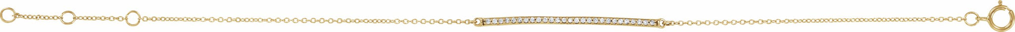 14K Yellow 1/6 CTW Diamond 6-8 Bracelet