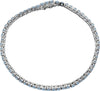 14K White Aquamarine Line 7.25 Bracelet