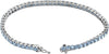 14K White Aquamarine Line 7.25 Bracelet