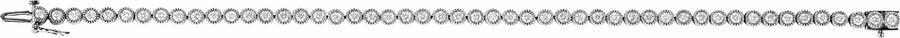 14K White 2 CTW Diamond Line 7.25 Bracelet