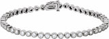 14K White 2 CTW Diamond Line 7.25 Bracelet