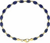 14K Yellow Lab-Grown Blue Sapphire 7.25 Bracelet