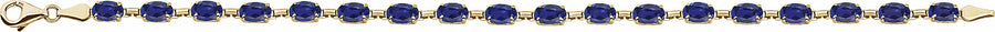 14K Yellow Lab-Grown Blue Sapphire 7.25 Bracelet