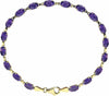 14K Yellow Amethyst 7.25 Bracelet