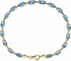 14K Yellow Sky Blue Topaz 7.25 Bracelet