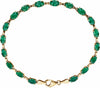 14K Yellow Lab-Grown Emerald 7.25 Bracelet