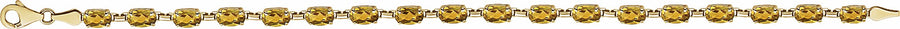 14K Yellow Citrine 7.25 Bracelet