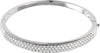 14K White 3 CTW Diamond Pave' Bangle 7 Bracelet