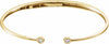 14K Yellow 1/6 CTW Diamond Hinged Cuff Bracelet