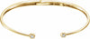 14K Yellow 1/6 CTW Diamond Hinged Cuff Bracelet