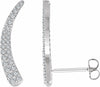 14K White 3/8 CTW Diamond Ear Climbers