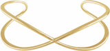 14K Yellow Criss-Cross Cuff 7 Bracelet