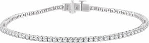 14K White 1 3/4 CTW Diamond Line 7 Bracelet