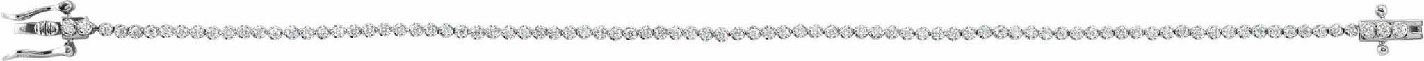 14K White 7/8 CTW Diamond Line 7 Bracelet