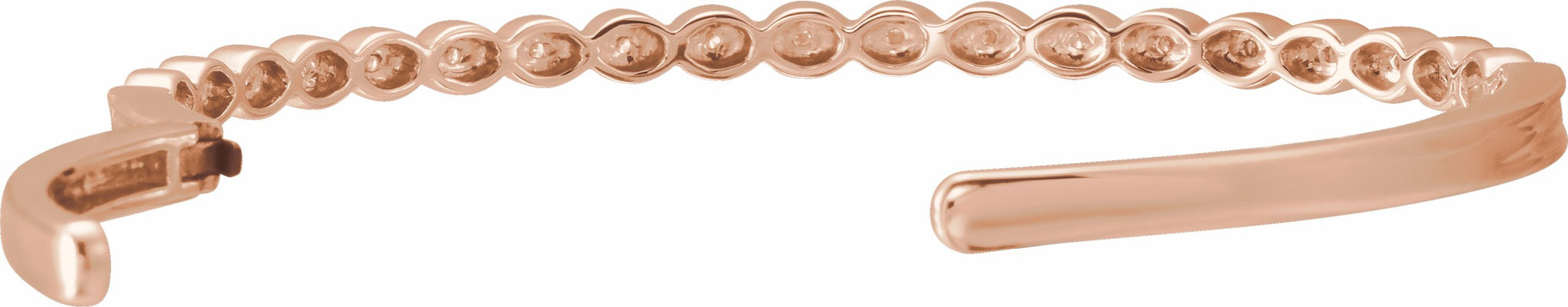 14K Rose 1/6 CTW Diamond Stackable Bangle Bracelet