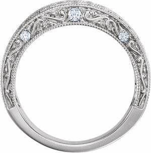 14K White 3/4 CTW Diamond Anniversary Band