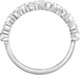 14K White 1 1/8 CTW Diamond Anniversary Band