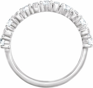 14K White 1 1/8 CTW Diamond Anniversary Band