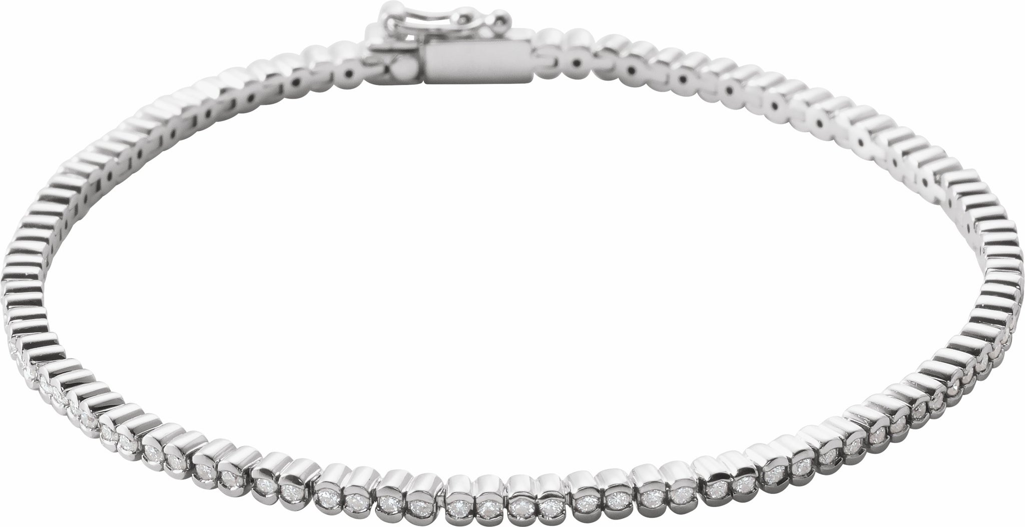 14K White 1 CTW Diamond Line 7 Bracelet