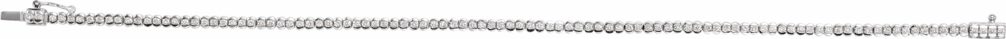 14K White 1 CTW Diamond Line 7 Bracelet