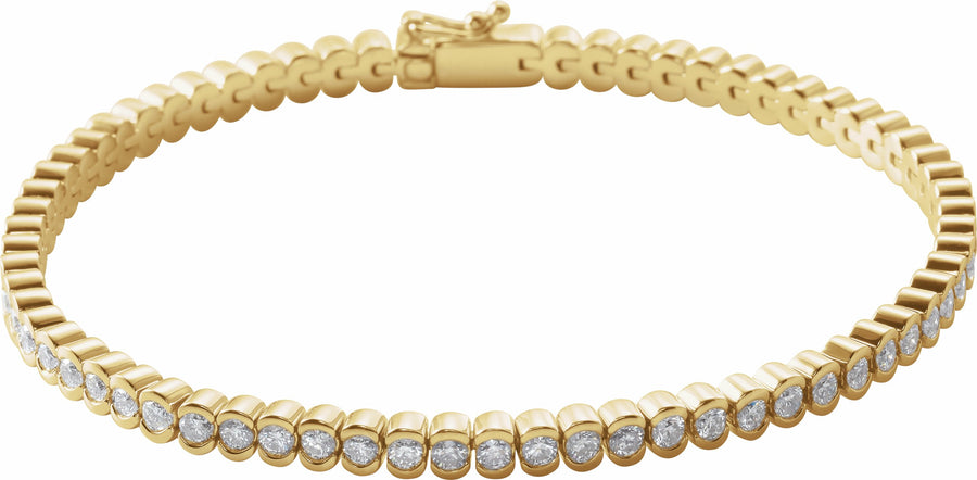 14K Yellow 3 CTW Diamond Line 7 Bracelet