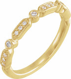 14K Yellow 1/8 CTW Diamond Anniversary Band