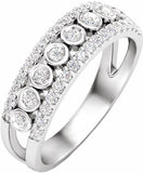 14K White 1/2 CTW Diamond Anniversary Band